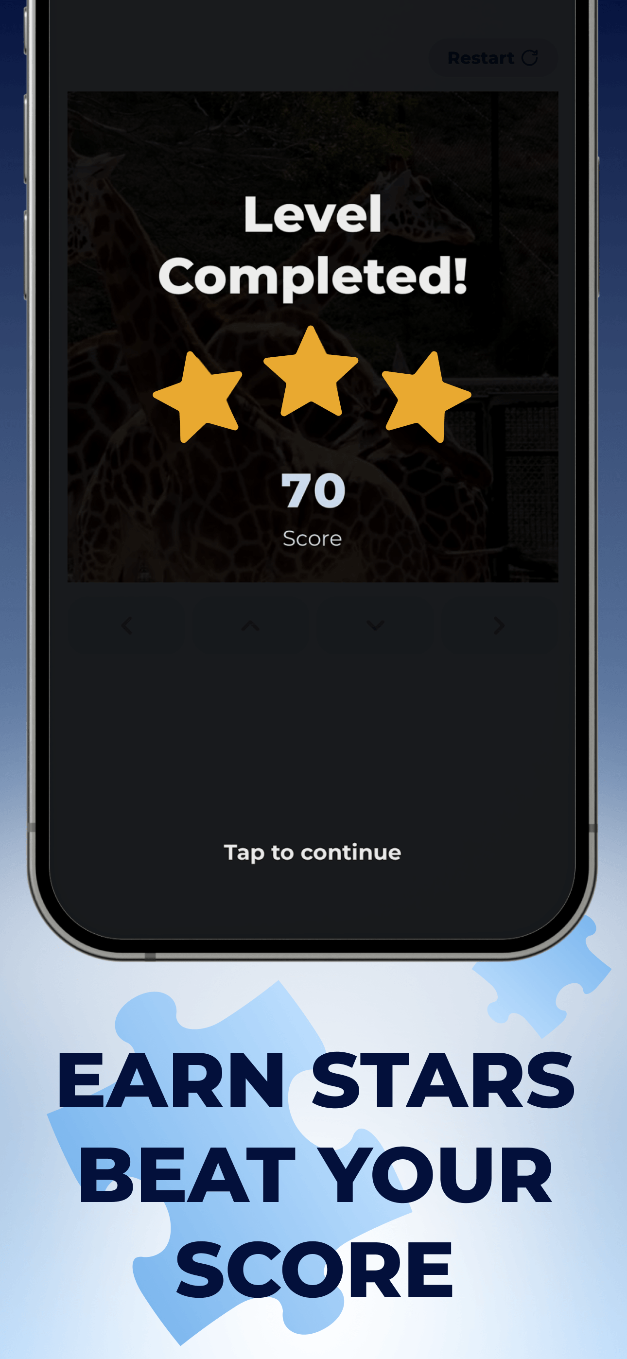 Completed puzzle with the full scene unlocked